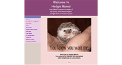 Desktop Screenshot of hedgiemama.com